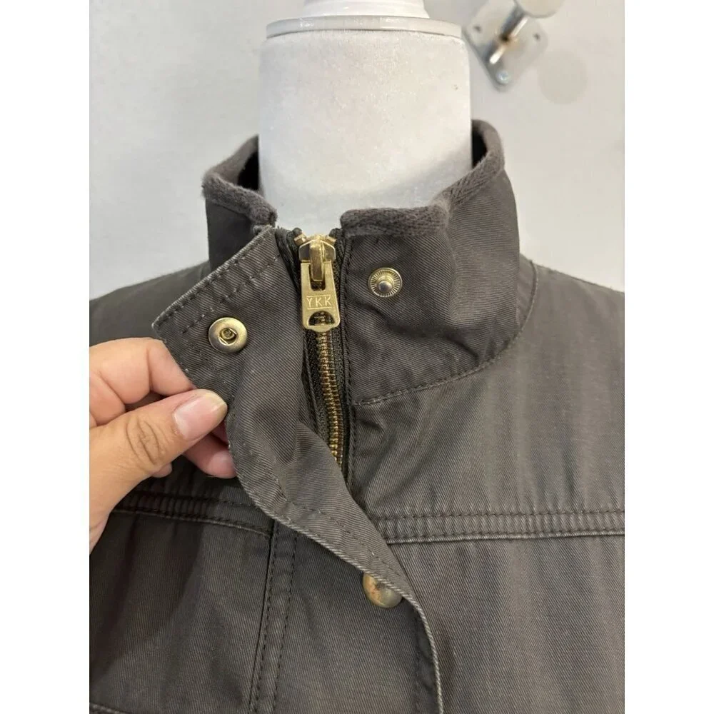 j crew downtown field jacket Military Green Boyfriend Style Size Medium
